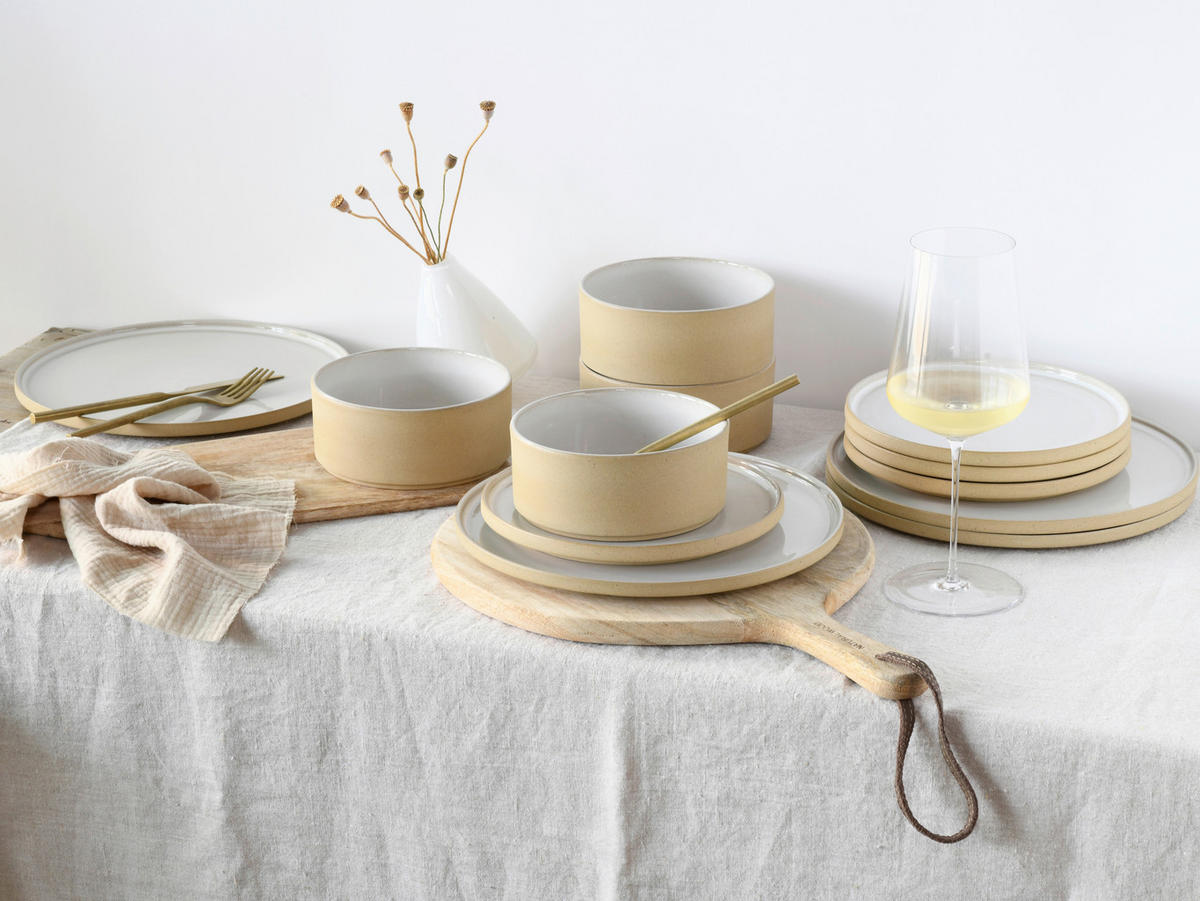 CreaTable Tafelservice Futuro weiß Steinzeug 12 tlg. Futuro - weiß - CreaTable