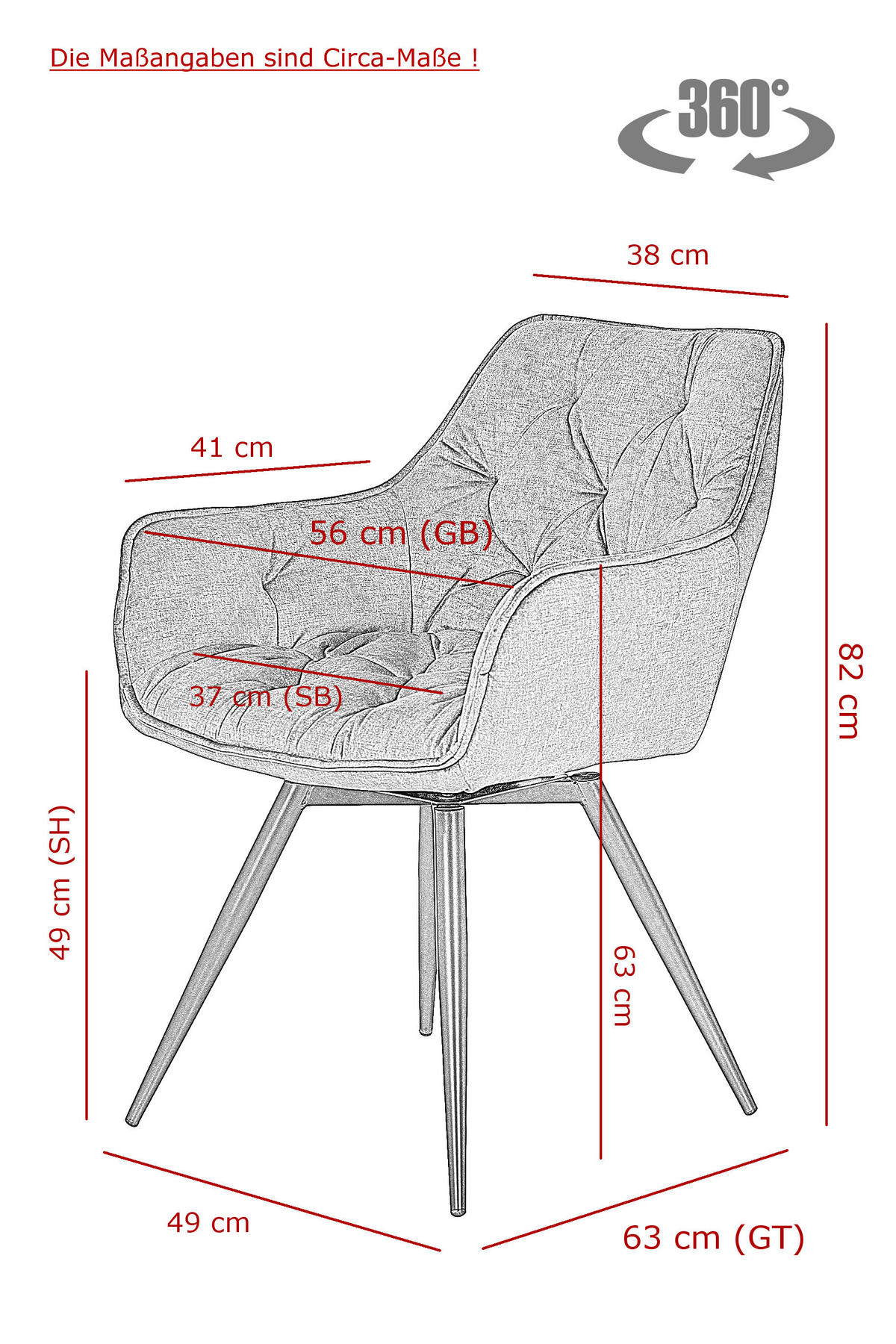 Hela Sessel FLORENTINA S grau Velourstoff B/H/T: ca. 56x82x63 cm FLORENTINA S - schwarz/grau (56,00/82,00/63,00cm) - Hela