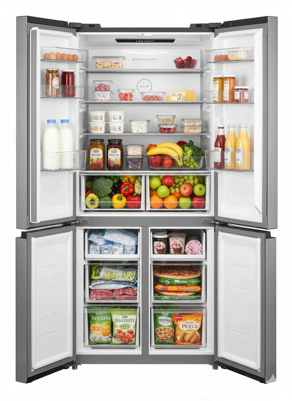 POCOline Multi-Door Kühl-/Gefrierkombination MD-190-513-CIXWDDNF Inox B/H/T: ca. 83x189,8x65,3 cm Multi-Door MD 190-513 CIXWDDNF - Inox (83,00/189,80/65,30cm) - POCOline