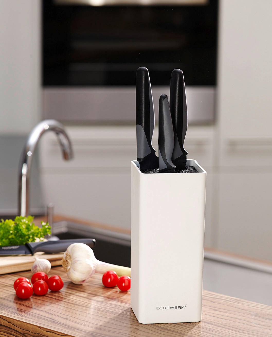 Thumbnail - ECHTWERK Messerblock Square weiß Kunststoff 1 tlg.
