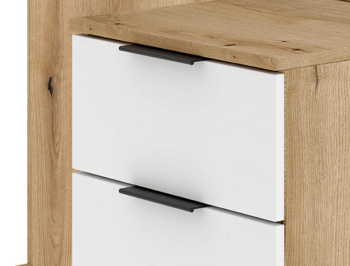 Garderobe NORDIC Eiche Artisan Nachbildung weiß matt B/H/T: ca. 100x200x40 cm NORDIC - Eiche/weiß (100,00/200,00/40,00cm) - WIPMEB