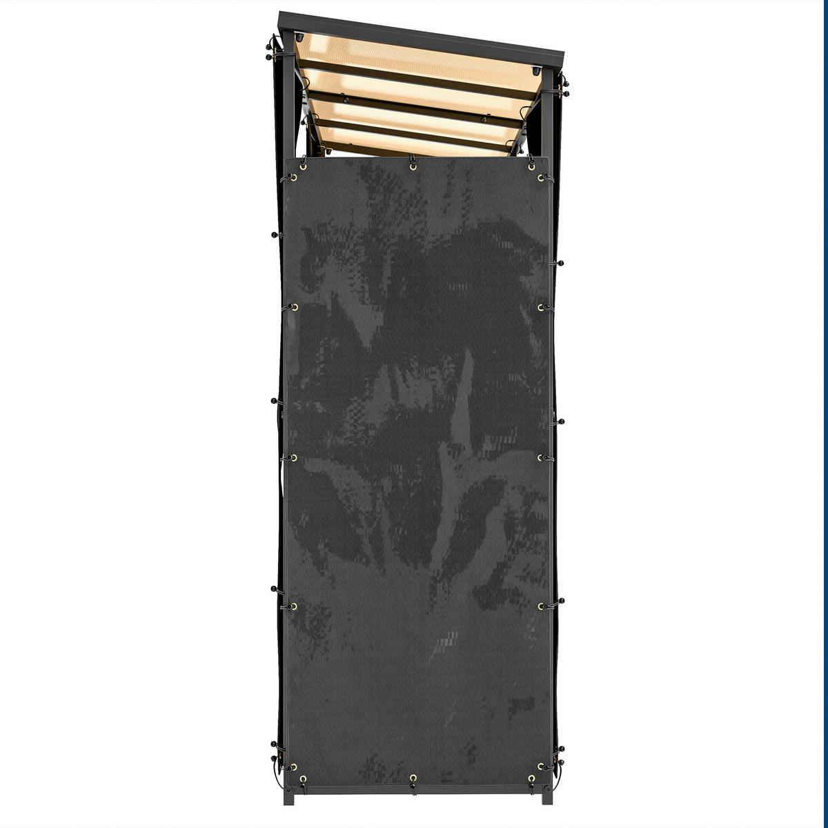 Outsunny Kaminholzregal Abdeckung schwarz Polyester B/H/L: ca. 62x0,1x148 cm Kaminholzregal Abdeckung - schwarz (148,00/62,00/0,10cm) - Outsunny