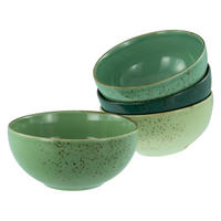 CreaTable Schüssel-Set Nature Collection Green Life grün Steinzeug Nature Collection Green Life - grün - CreaTable
