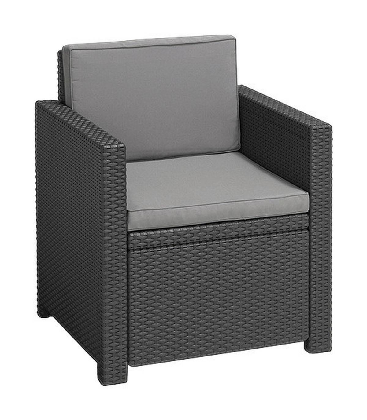 Allibert Loungeset Monaco grau Kunststoff Monaco - grau - Allibert