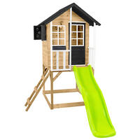Zwerkules Spielhaus Holli weiß B/H/L: ca. 148x224x270 cm Holli - weiß/natur (270,00/148,00/224,00cm) - Zwerkules