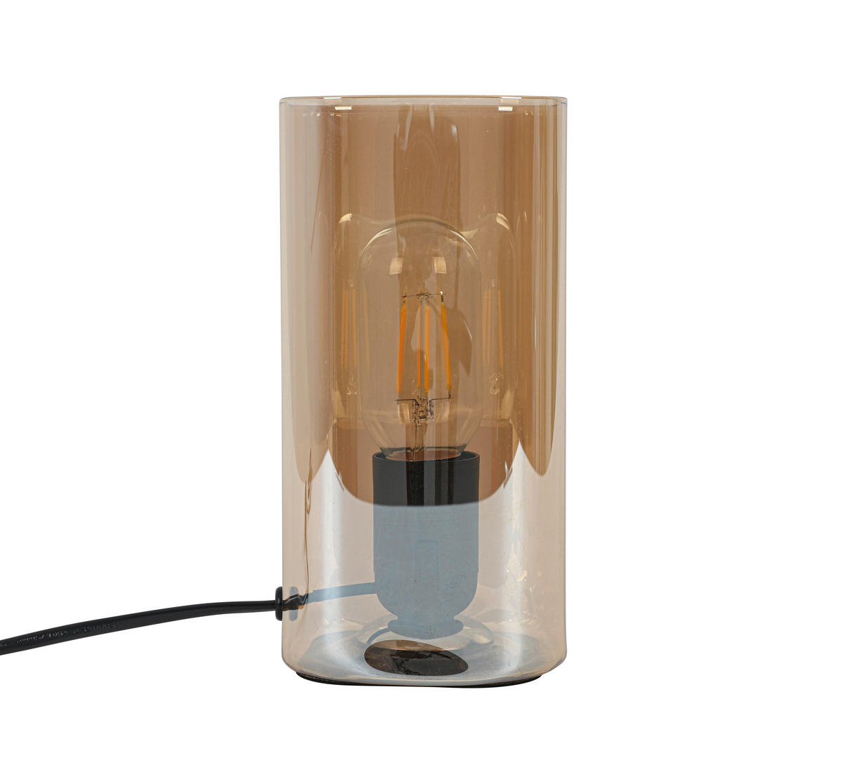 Nolo Tischleuchte Paige amber Glas B/H/L: ca. 9,5x20x9,5 cm E27 1 Brennstellen Paige - amber (9,50/9,50/20,00cm) - Nolo