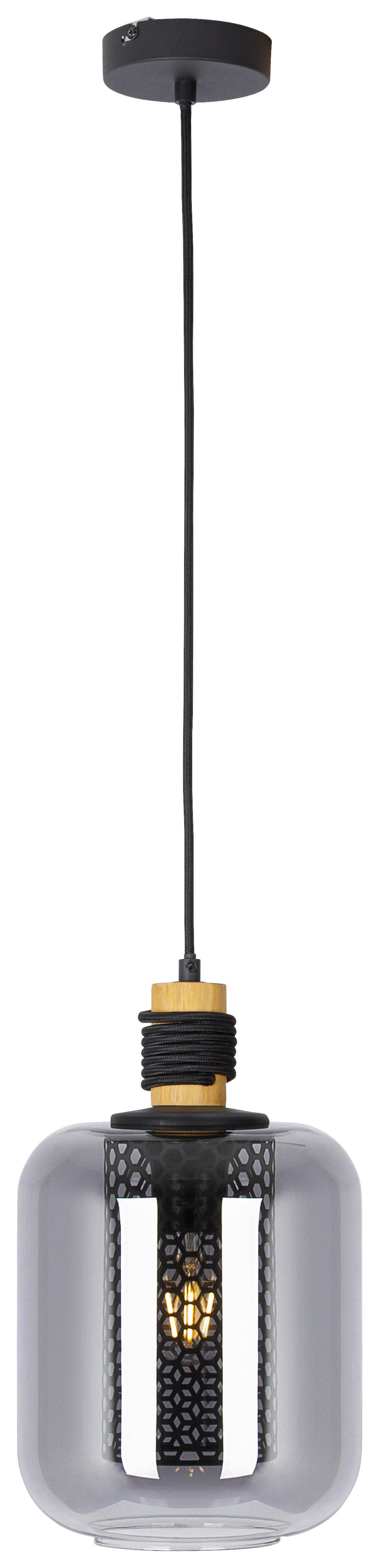 Nowa Pendelleuchte 30990108 schwarz Metall H/D: ca. 150x20 cm E27 1 Brennstellen ANDO - schwarz (20,00/150,00cm) - Nowa