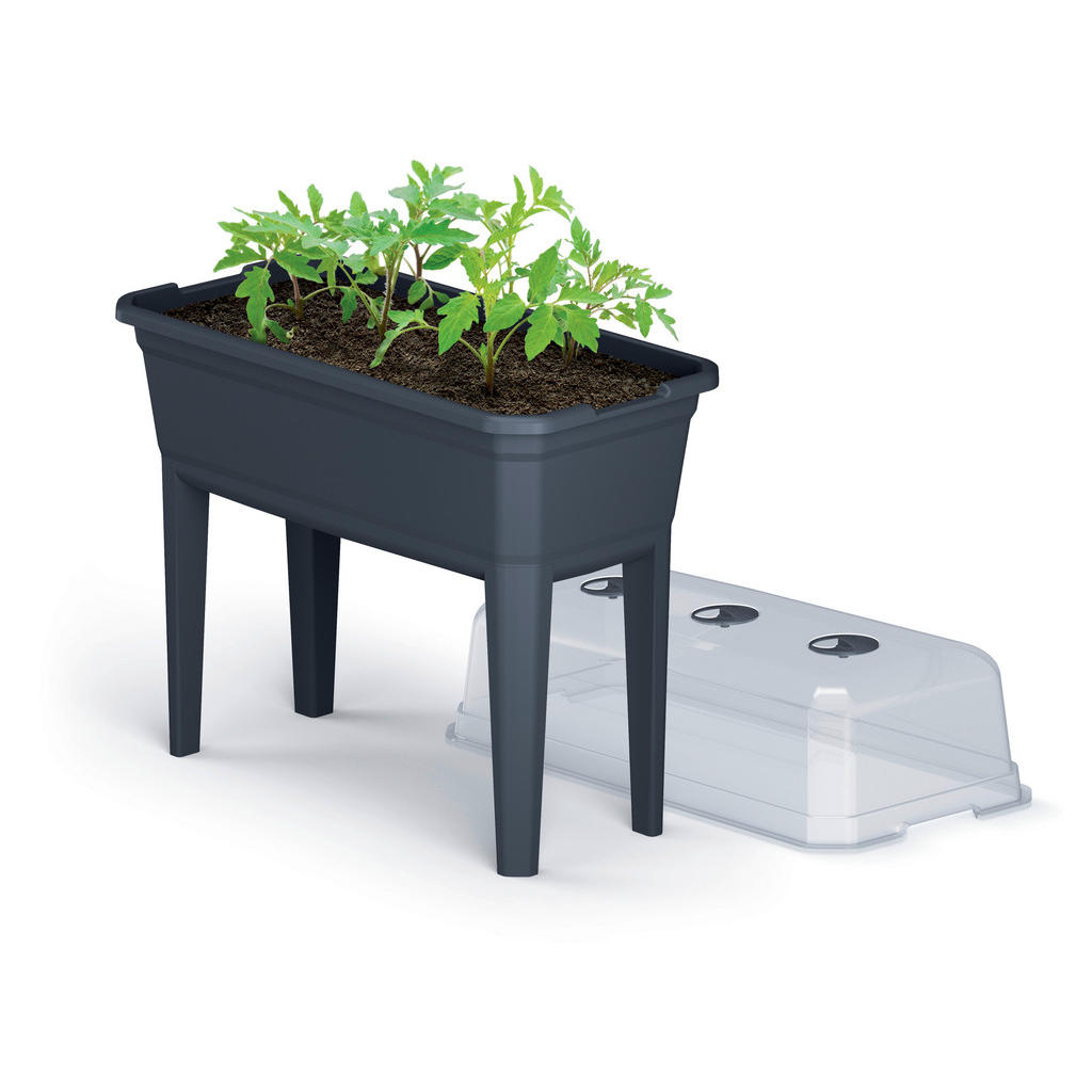 Thumbnail - Prosperplast Hochbeet RESPANA ECOLINE anthrazit Kunststoff B/H/L: ca. 37x78x74,5 cm