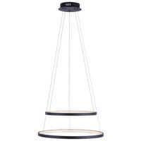 Just Light LED-Pendelleuchte CIRCLE 11525-13 weiß anthrazit Metall Kunststoff H/D: ca. 120x50 cm 2.0 Brennstellen CIRCLE - weiß/anthrazit (50,00/120,00cm) - Just Light
