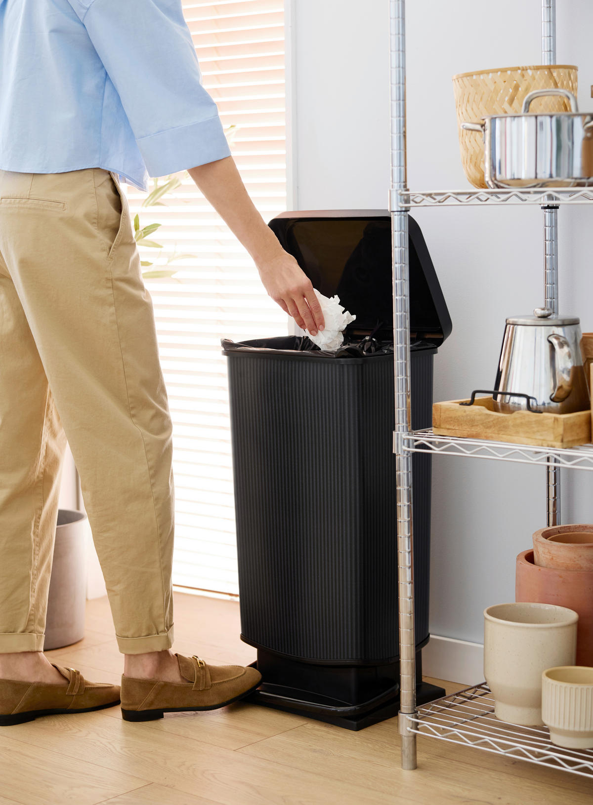 Rotho Treteimer blau B/H/L: ca. 29x67x35 cm Treteimer_Paso 40l - blau (35,00/29,00/67,00cm) - Rotho