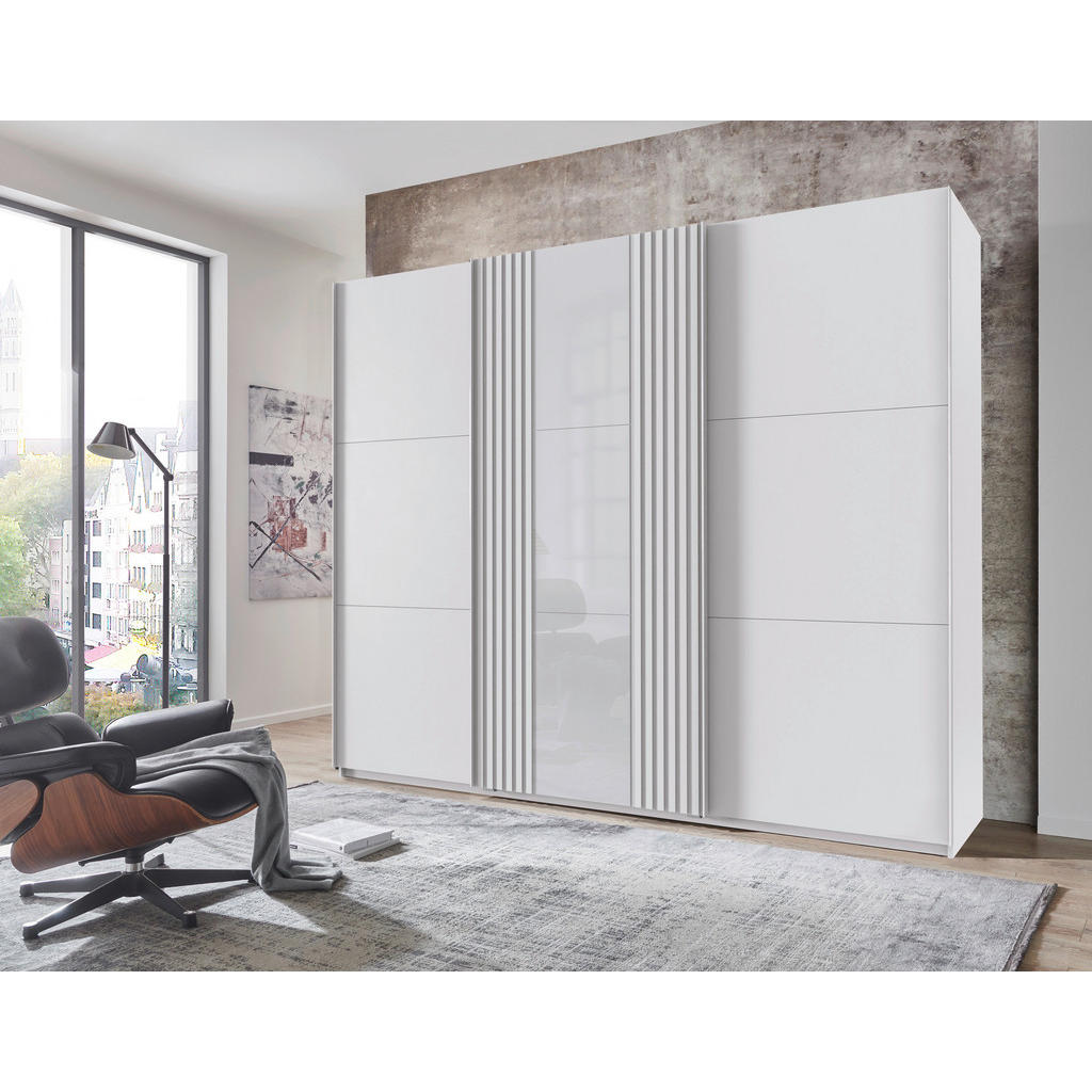 Thumbnail - Schwebetürenschrank Atlanta weiß B/H/T: ca. 250x216x65 cm