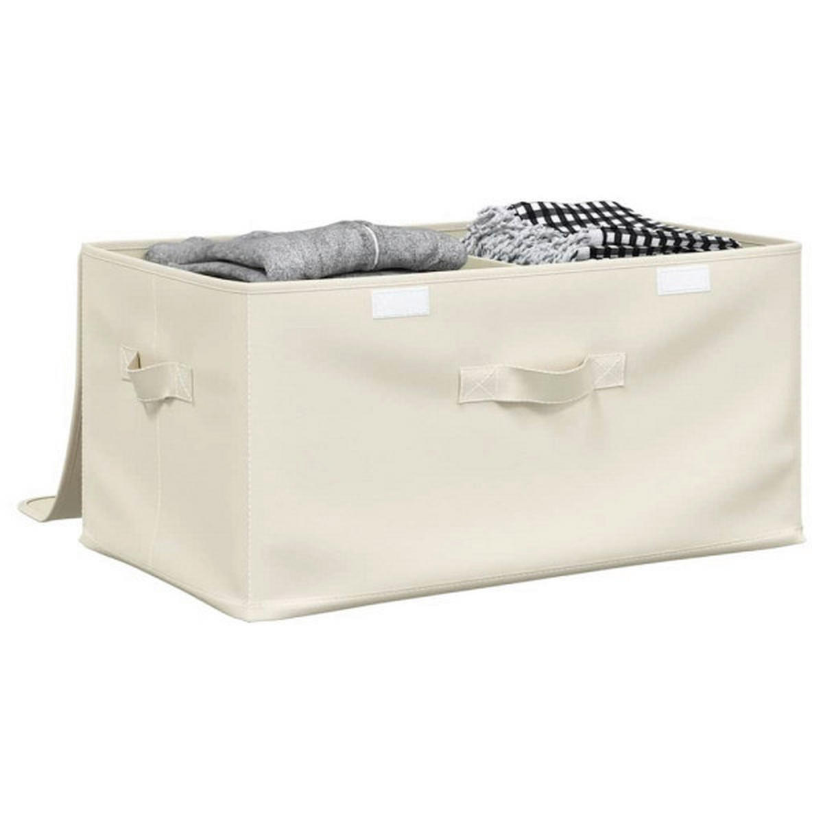 vidaXL Aufbewahrungsbox creme B/H/L: ca. 34x23x43 cm Aufbewahrungsbox - creme (43,00/34,00/23,00cm) - vidaXL