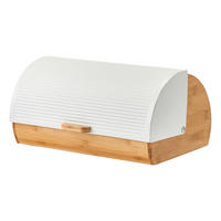 Zeller Brotkasten weiß Bambus B/H/L: ca. 27x19x39 cm Brotkasten - weiß/natur (39,00/27,00/19,00cm) - Zeller