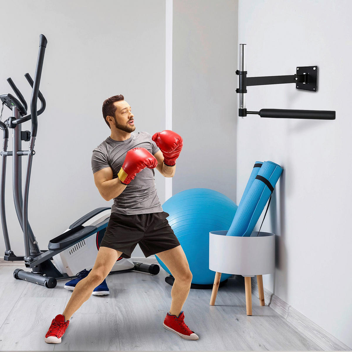 HOMCOM Fitness-Zubehör schwarz Edelstahl B/H/L: ca. 72x79x20 cm Reflexbarren-Trainer - schwarz (20,00/72,00/79,00cm) - HOMCOM