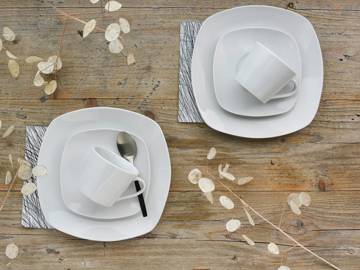 CreaTable Kaffeeservice Amelie weiß Porzellan 18 tlg. Amelie - weiß - CreaTable