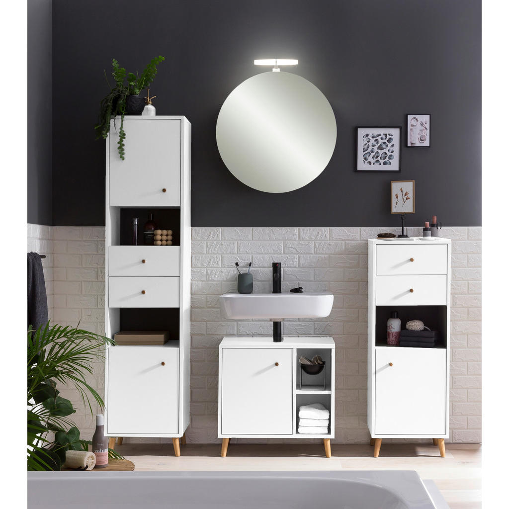 Thumbnail - Hochschrank Bjarne weiß matt B/H/T: ca. 40,3x180,6x33,05 cm