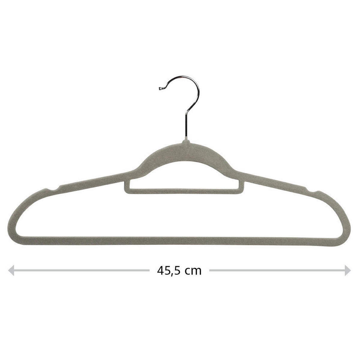 Kesper Kleiderbügel 25tlg. grau Kunststoff Kleiderbügel_25tlg. - grau (45,00cm) - Kesper