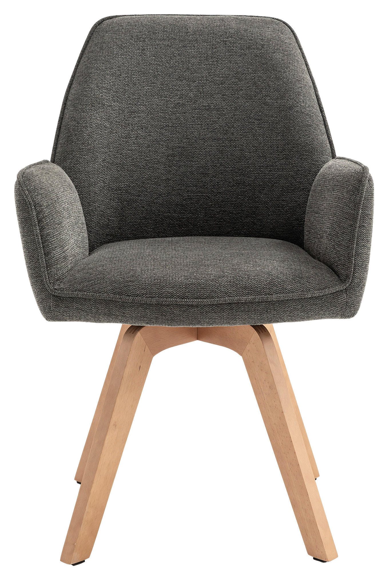 Stuhl TONY Eiche anthrazit Holz Stoff B/H/T: ca. 57x89x61 cm TONY - Eiche/anthrazit (57,00/89,00/61,00cm) - byLIVING