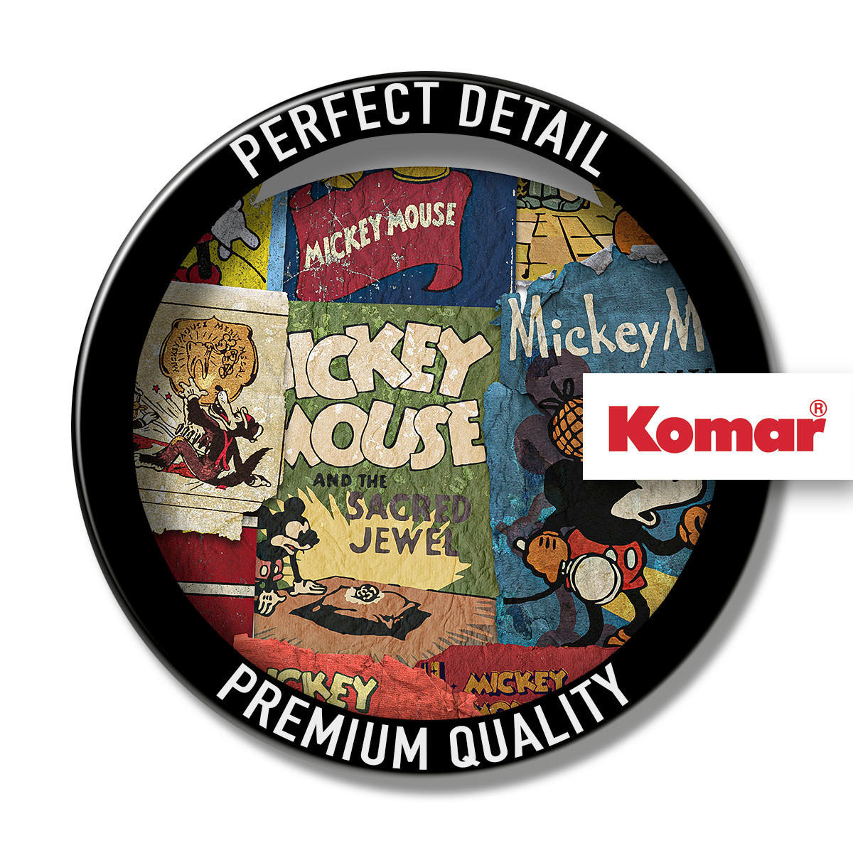 Komar Wandtattoo Mickey Head Billboard  Mickey Head Billboard B/L: ca. 125x125 cm Mickey Head Billboard - (125,00/125,00cm) - Komar