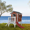 AXI Spielhaus Lodge XL rot B/H/T: ca. 240x189x167 cm Lodge XL - weiß/rot (240,00/189,00/167,00cm) - AXI
