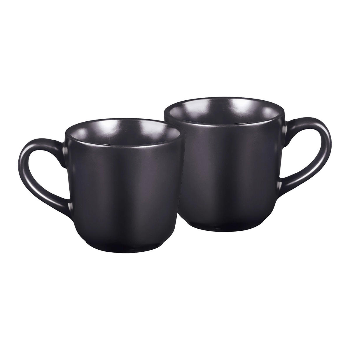 BERGNER Becherset CHARCOAL schwarz Steingut 2 tlg. CHARCOAL - schwarz (19,70/10,00/9,60cm) - BERGNER