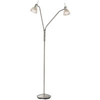 Nowa Stehleuchte 41890201 weiß nickel matt Metall Glas H/D: ca. 145x45 cm E14 2 Brennstellen DAYTONA - weiß/nickel matt (45,00/145,00cm) - Nowa