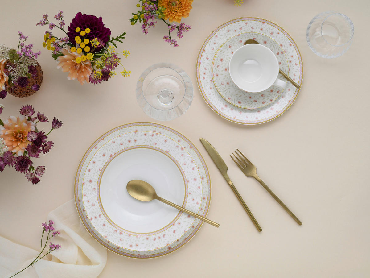 CreaTable Kombiservice Emilia weiß Porzellan 30 tlg. Emilia - weiß/creme - CreaTable