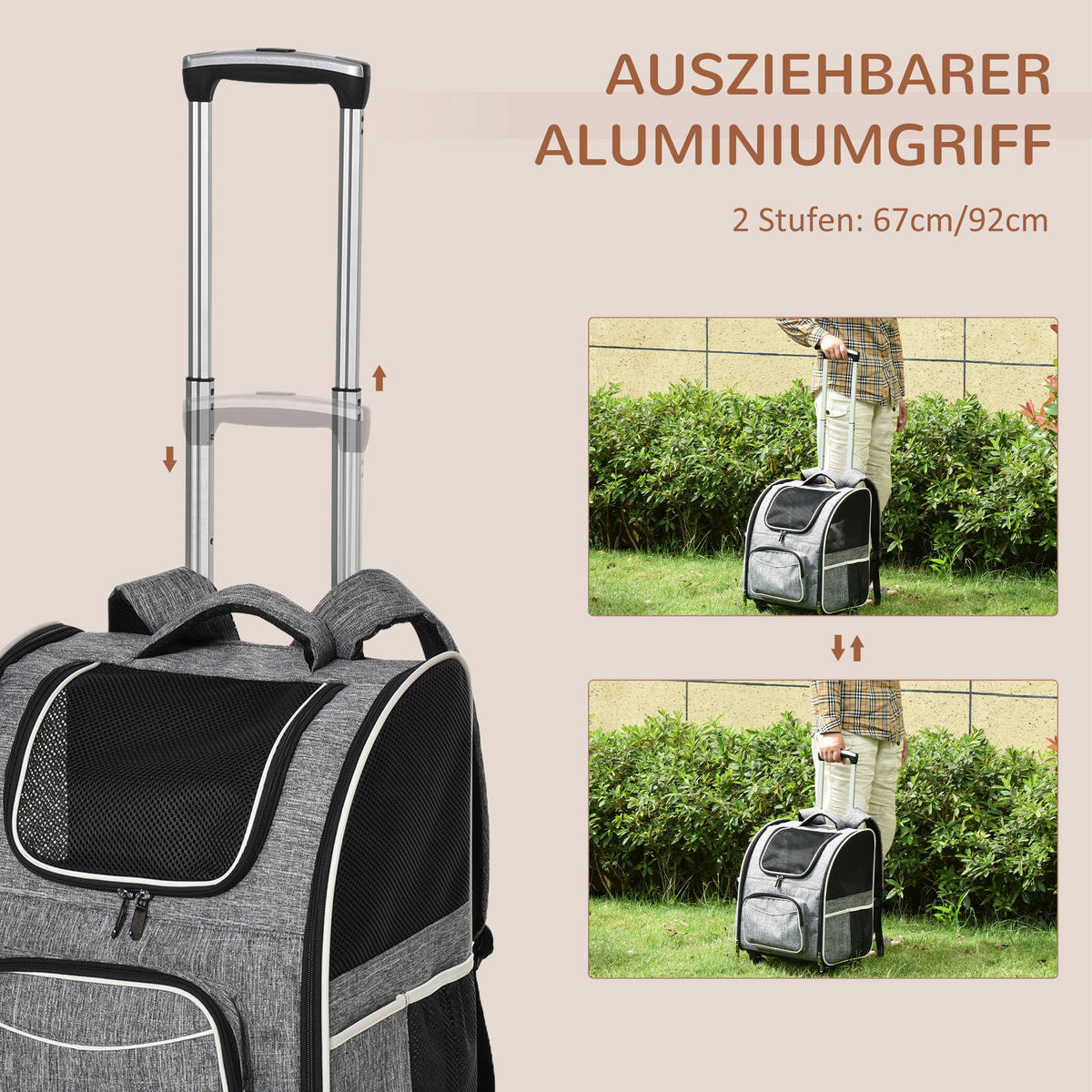 PawHut Tragetasche für Haustiere schwarz Polyester B/H/L: ca. 33x51,5x43 cm Tragetasche für Haustiere - weiß/schwarz (43,00/33,00/51,50cm) - PawHut