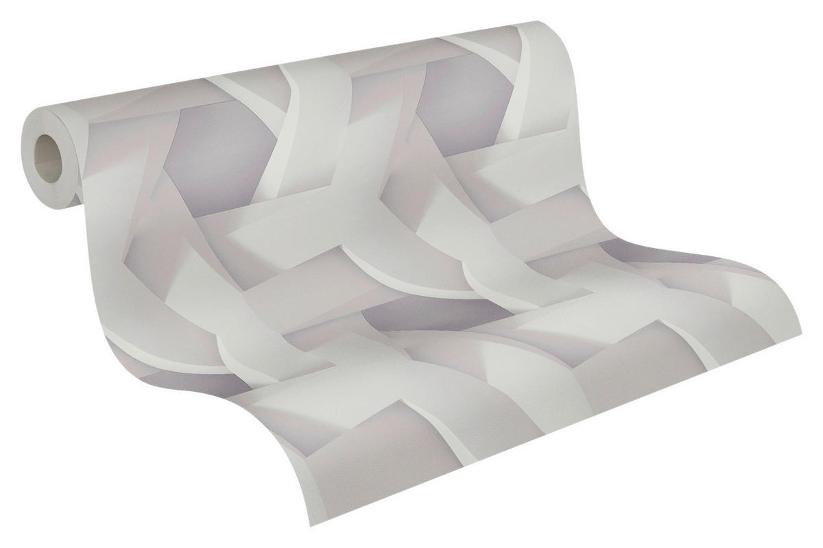 A.S.Creation Vliestapete 3D-Optik grau B/H: ca. 0,53x10,05 cm Tapete 3D in Grau - grau (0,53/10,05cm) - A.S.Creation