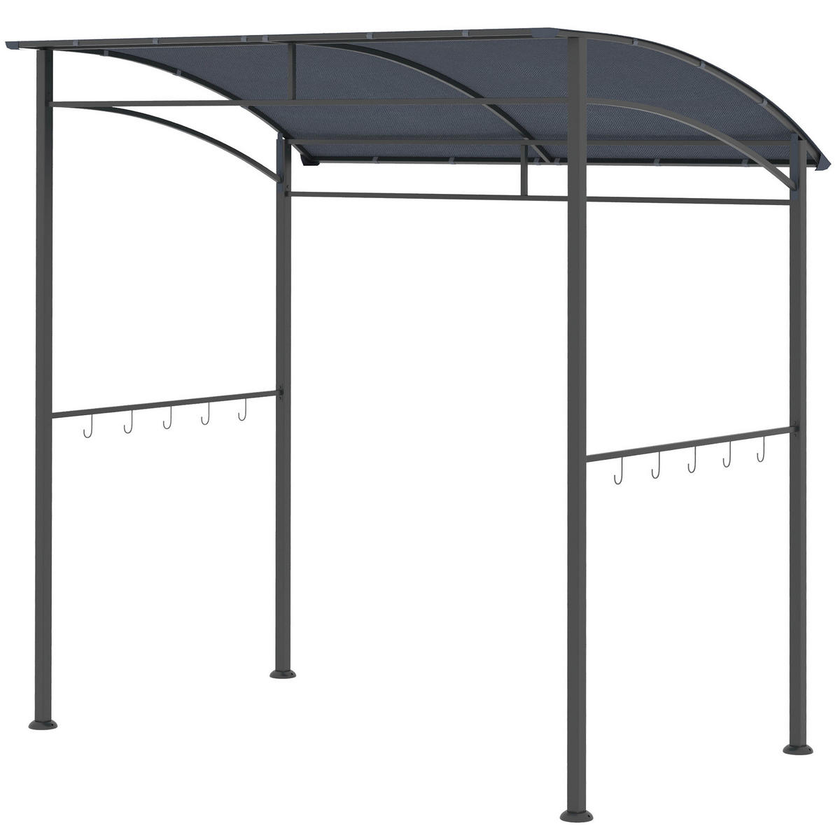 Outsunny Grillpavillon grau Polyester B/H/L: ca. 150x220x215 cm Grillpavillon - grau (215,00/150,00/220,00cm) - Outsunny