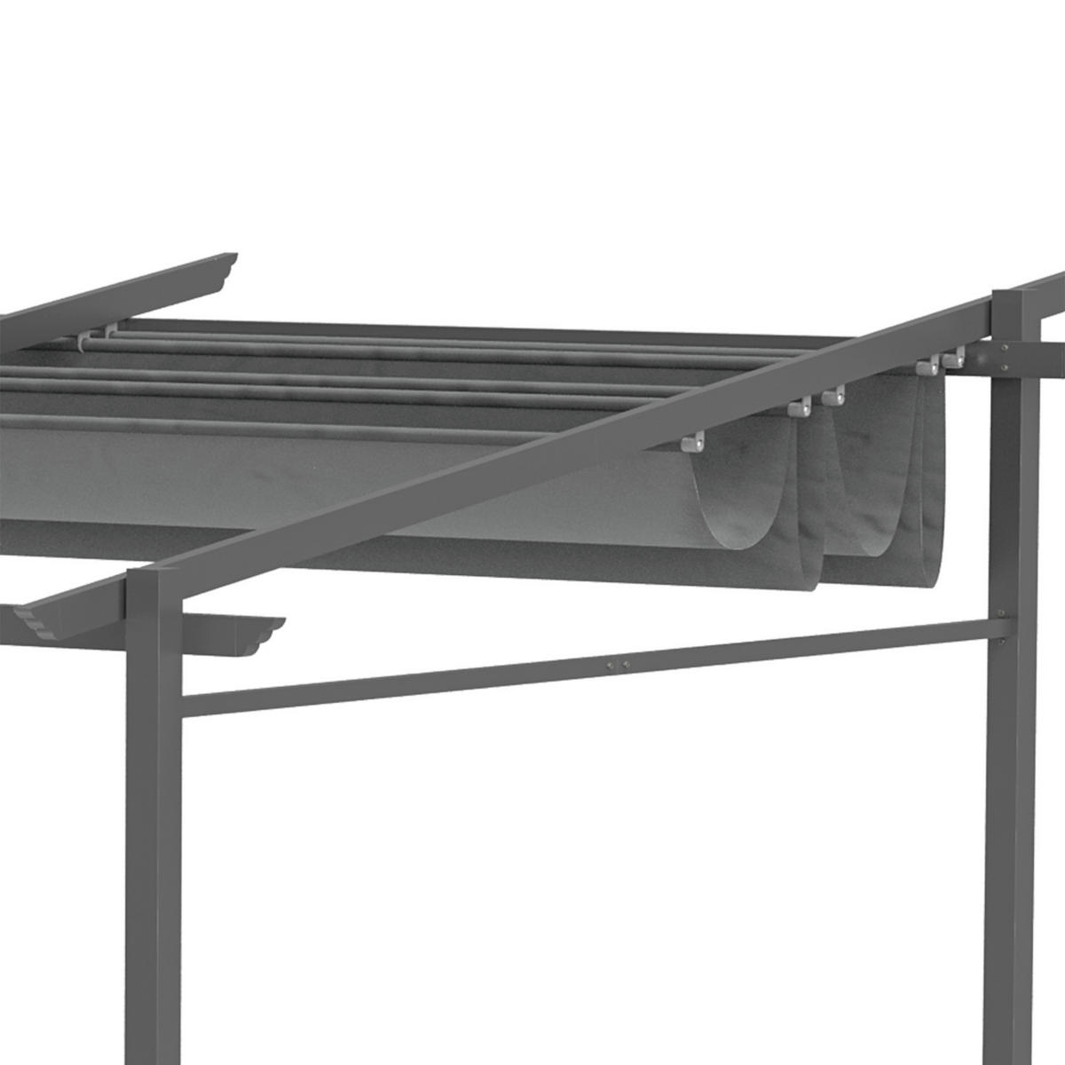 Outsunny Pergola dunkelgrau Aluminium B/H/L: ca. 295x230x397 cm Pergola - dunkelgrau (397,00/295,00/230,00cm) - Outsunny