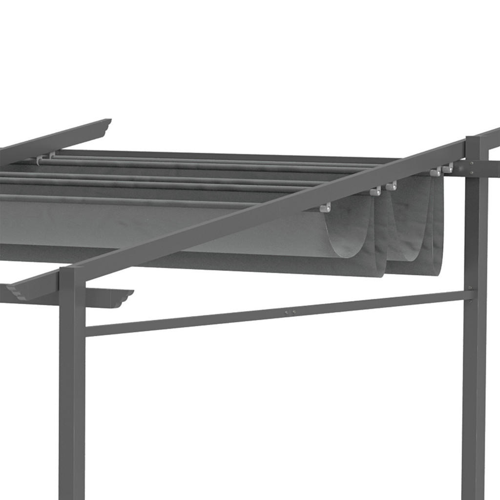 Thumbnail - Outsunny Pergola dunkelgrau Aluminium B/H/L: ca. 295x230x397 cm