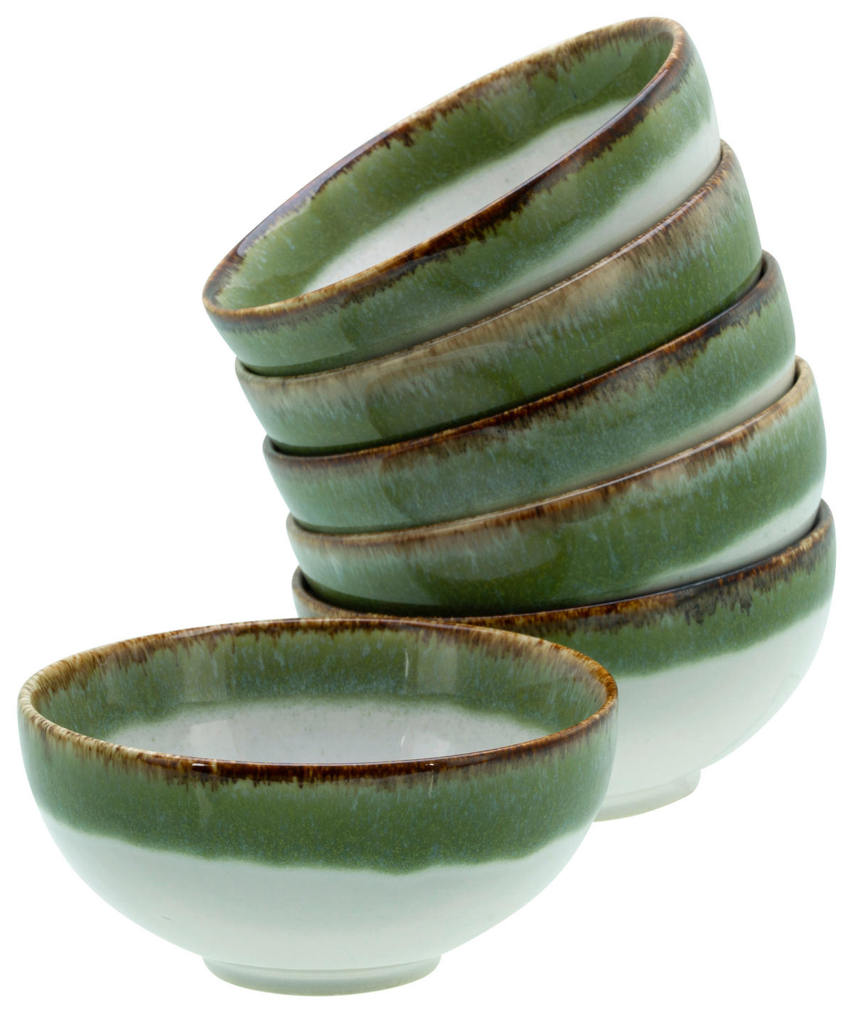 CreaTable Dipschalen-Set Cascade grün Steinzeug Cascade - grün - CreaTable