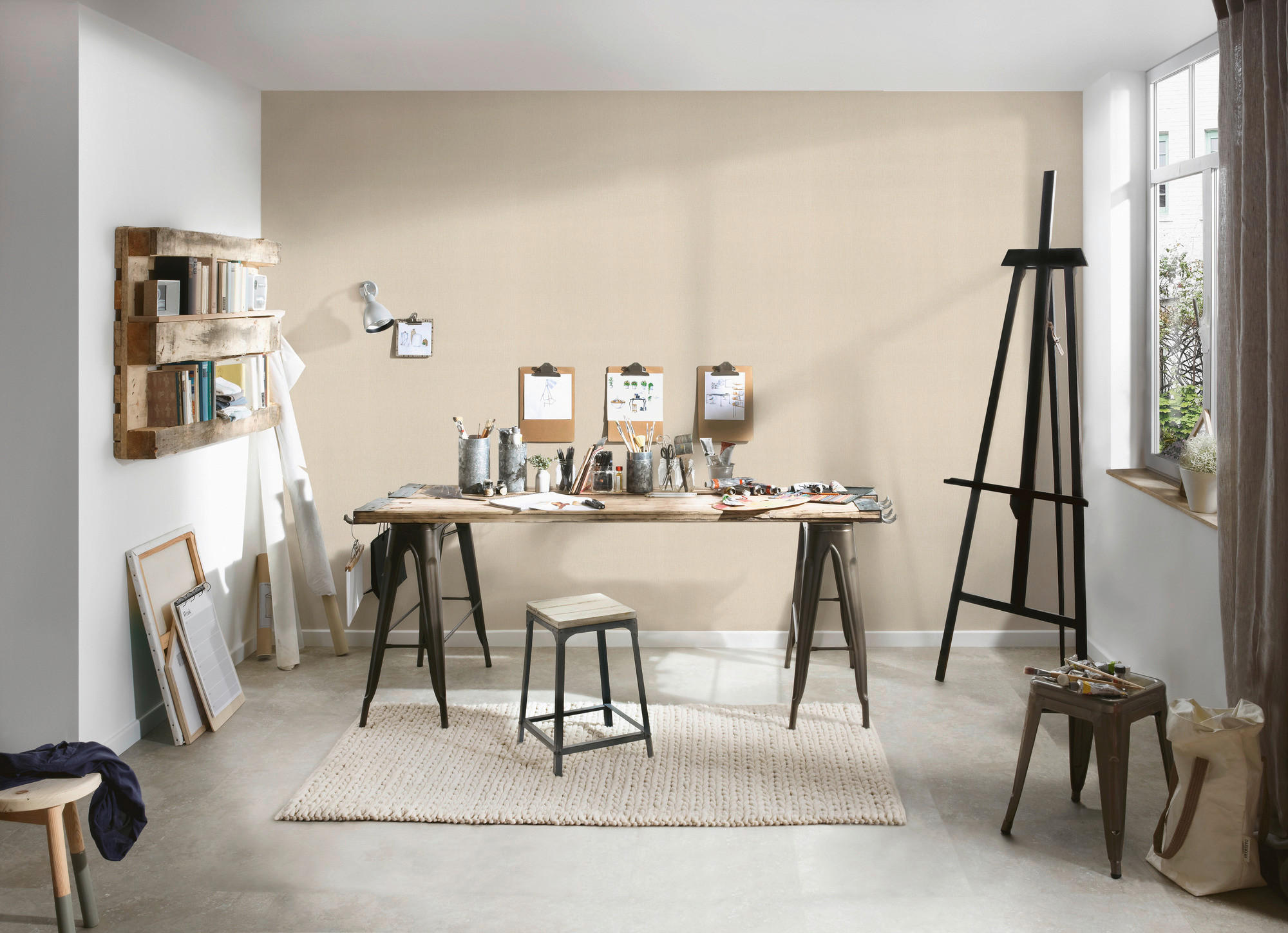 A.S.Creation Vliestapete Attractive Uni beige B/L: ca. 53x1005 cm Attractive - beige (53,00/1005,00cm) - A.S.Creation