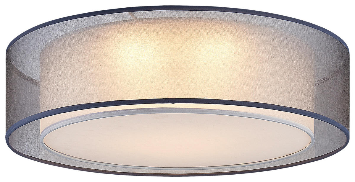 GLOBO Deckenleuchte CHLOE 60900102 grau Textil D: ca. 50 cm Chloe - grau (50,00cm) - GLOBO