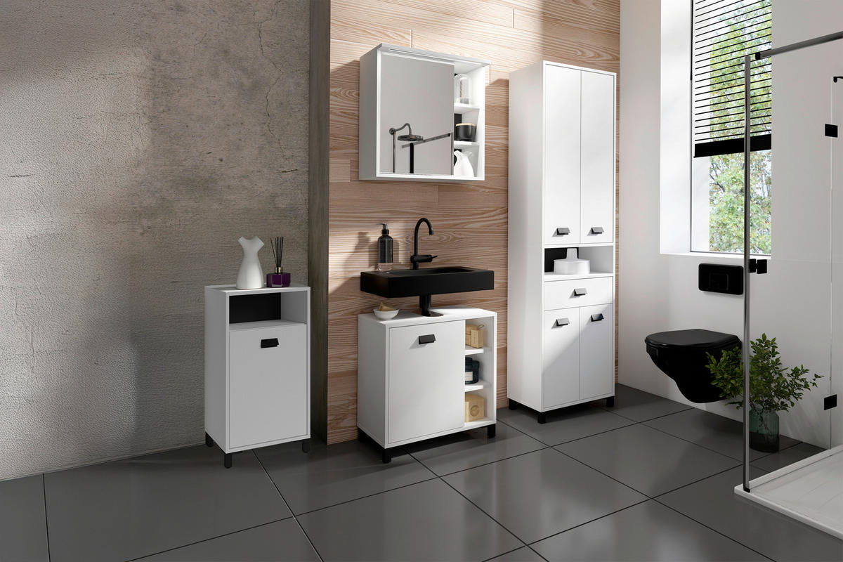 Midischrank WELLNESS weiß B/H/T: ca. 42x77,5x31 cm WELLNESS - weiß (42,00/77,50/31,00cm) - byLIVING