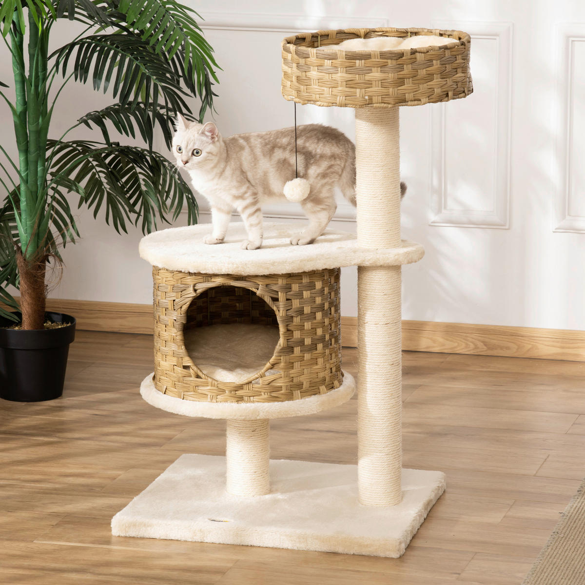 PawHut Kratzbaum Kratzbaum - (55,00/47,00/95,00cm) - PawHut