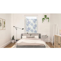LICHTBLICK Fensterfolie Blueprint Palms Floral Blueprint Palms blau B/L: ca. 100x180 cm Blueprint Palms - blau (100,00/180,00cm) - LICHTBLICK