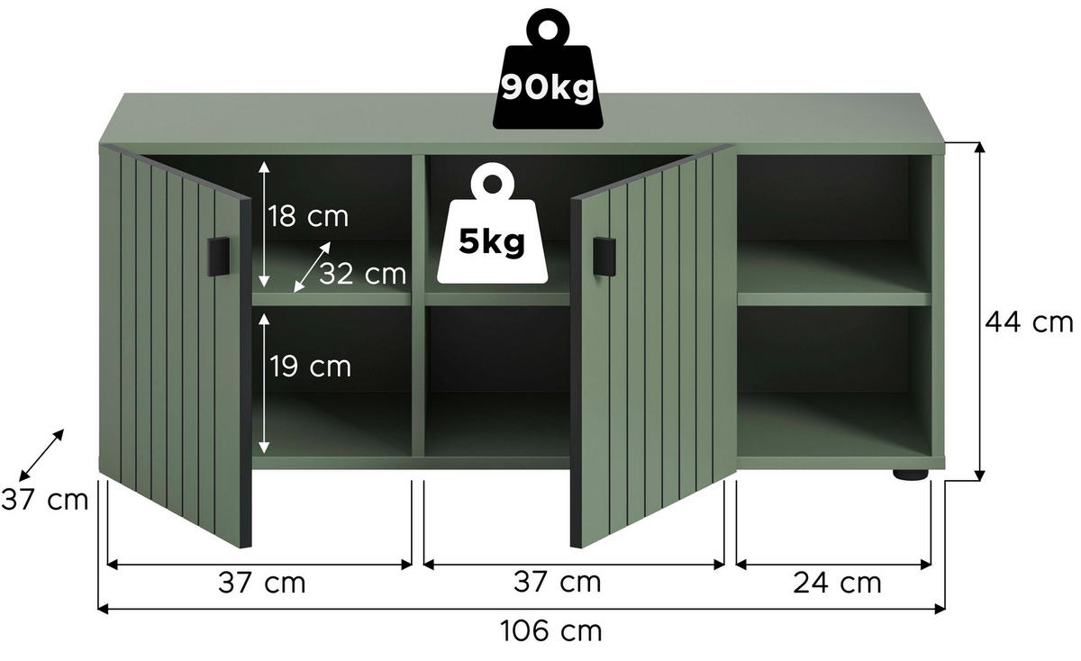 Sitzbank STATION grün B/H/T: ca. 106x43x37 cm STATION - grün (106,00/43,00/37,00cm) - xonox.home