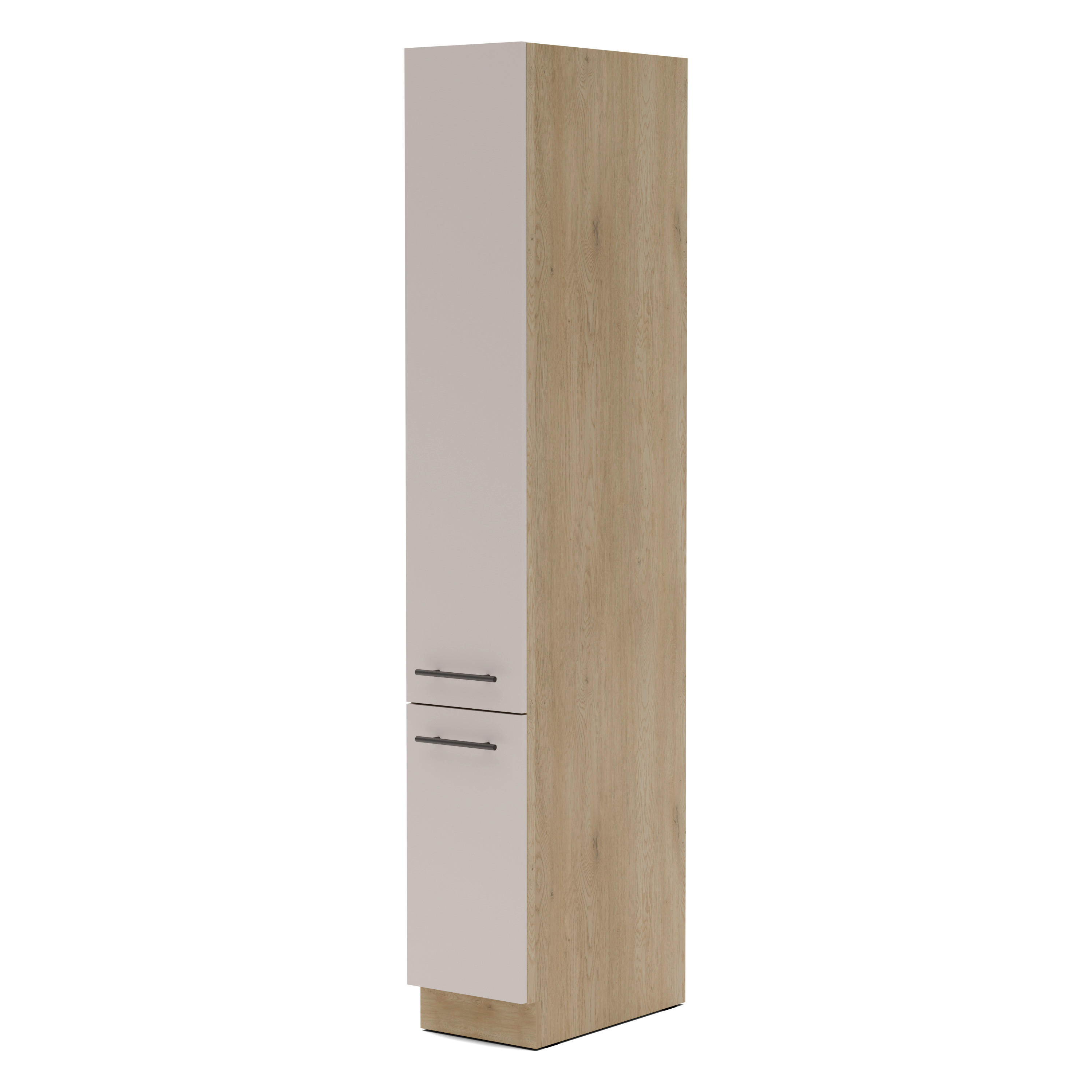 Stolarz-Lempert Apothekerschrank Fox/Max II Cashmere B/H/T: ca. 30x200x57 cm Fox/Max II - creme/schwarz (30,00/200,00/57,00cm) - Stolarz-Lempert