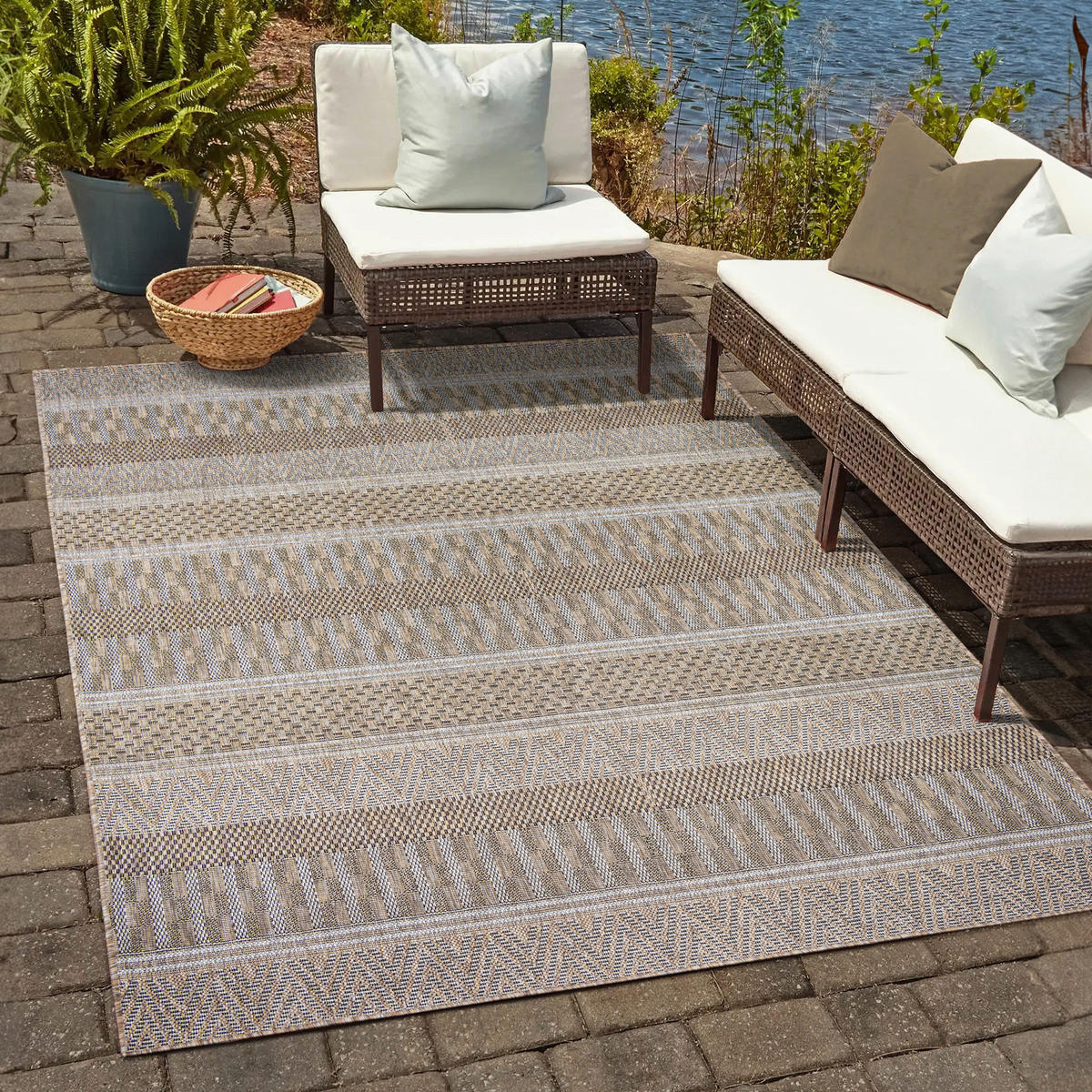 Sanat Outdoorteppich MELISSA braun B/L: ca. 140x200 cm MELISSA - braun (140,00/200,00cm) - Sanat