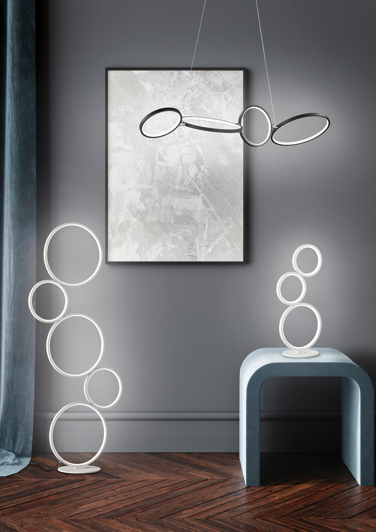 TRIO Stehleuchte 422610531 weiß Metall B/H: ca. 47x115 cm LED-Stehleuchte_Rondo - weiß (47,00/115,00cm) - Trio