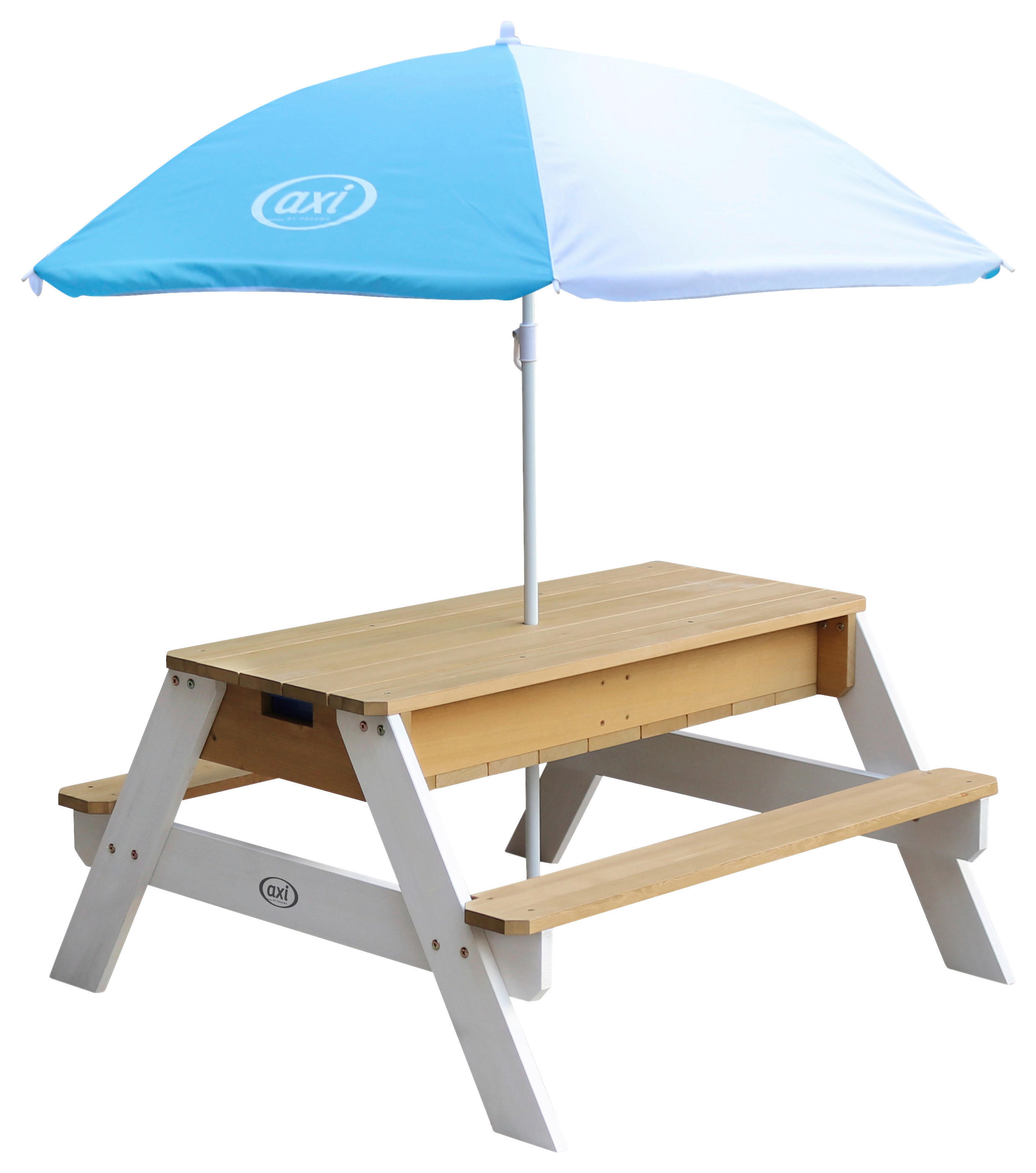 AXI Sand & Wassertisch Nick braun B/H/L: ca. 98x49x95 cm Nick - braun/blau (95,00/98,00/49,00cm) - AXI
