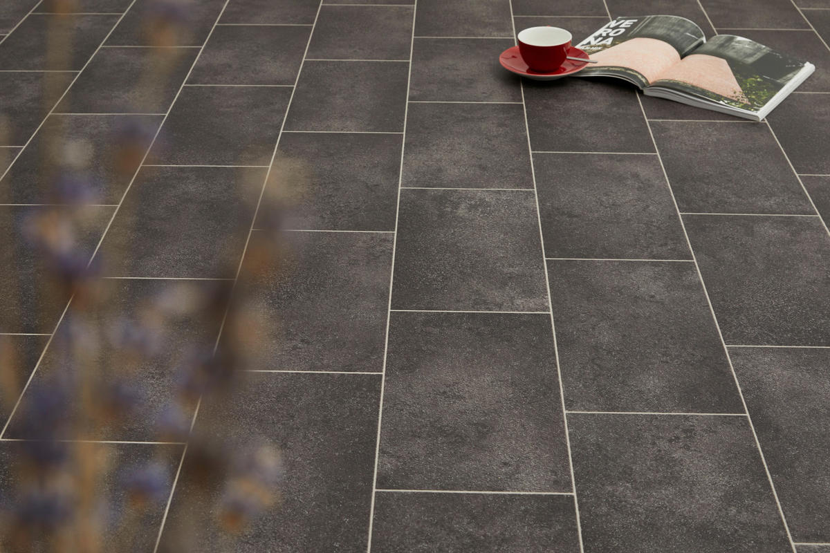 Vinylboden pro m² Spark Fliese anthrazit B/L: ca. 200x500 cm Spark - anthrazit (200,00/500,00cm)