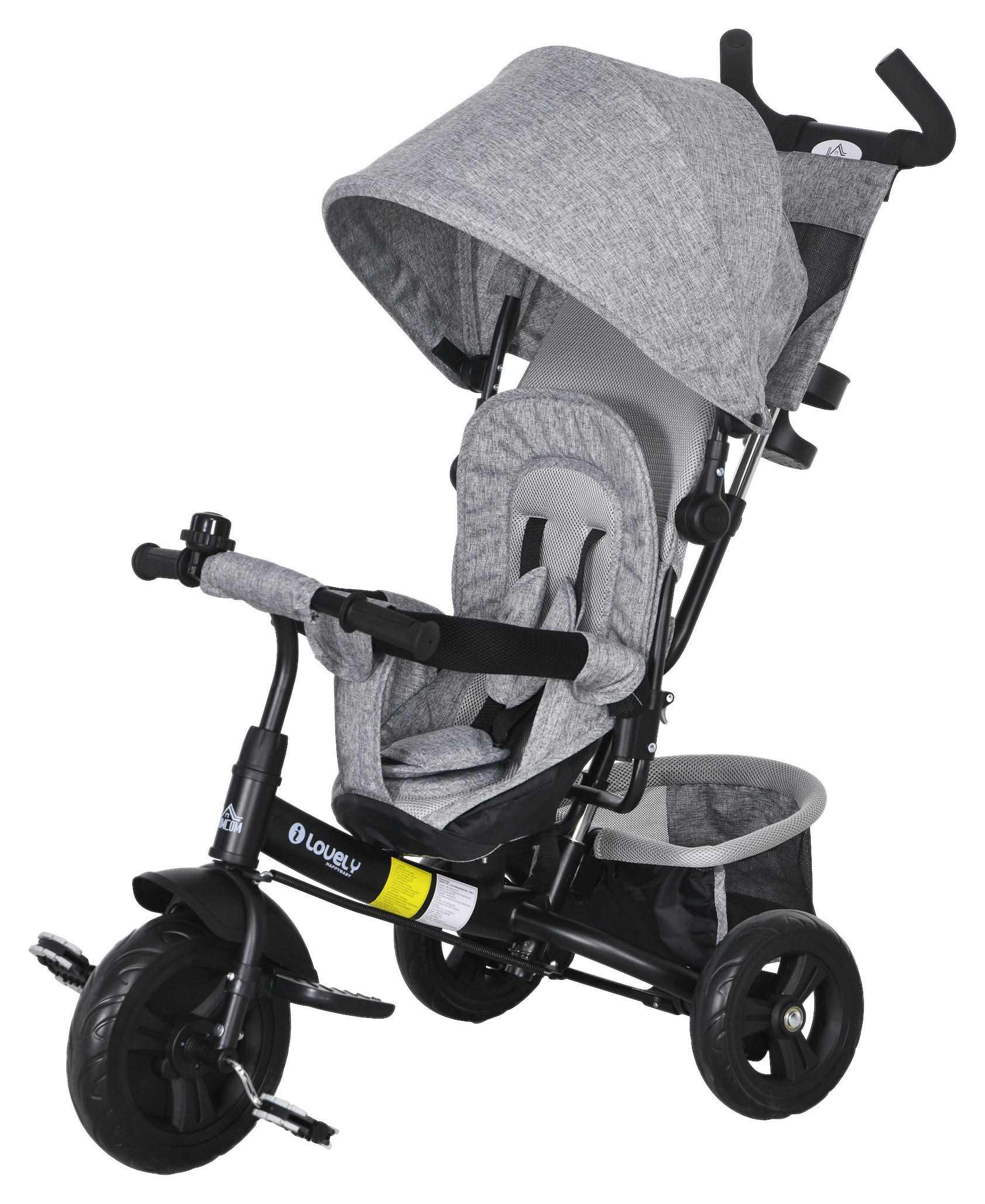 HOMCOM Kinderdreirad grau B/H/L: ca. 49x102x102 cm Kinderdreirad - grau (102,00/49,00/102,00cm) - HOMCOM