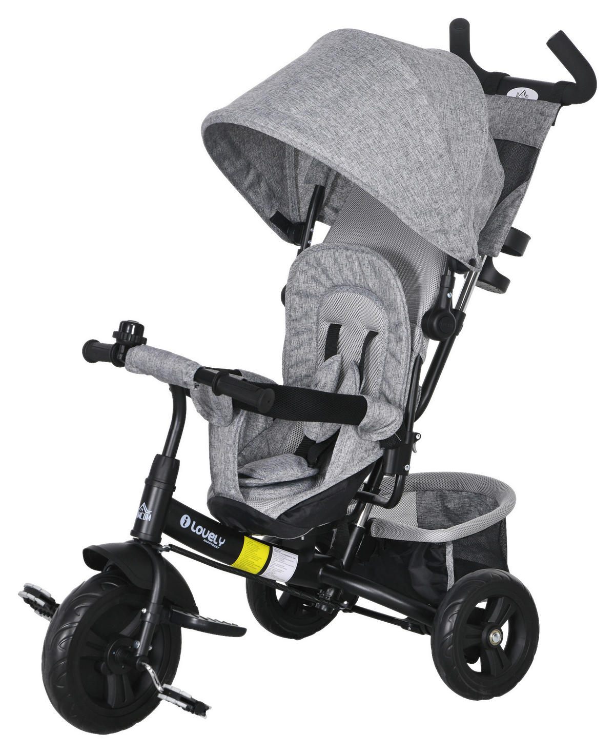 HOMCOM Kinderdreirad grau B/H/L: ca. 49x102x102 cm Kinderdreirad - grau (102,00/49,00/102,00cm) - HOMCOM