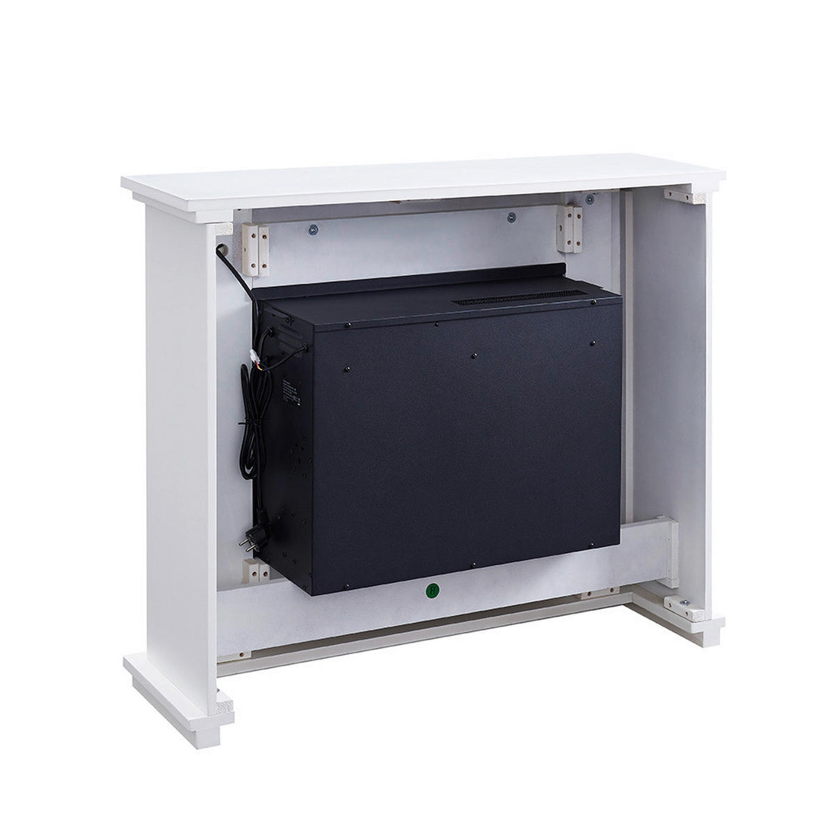 Balderia Elektrischer-Kamin Baldur weiß Metall MDF B/H/T: ca. 100x82,5x27,9 cm ca. 200 W Baldur - weiß (100,00/82,50/27,90cm) - Balderia