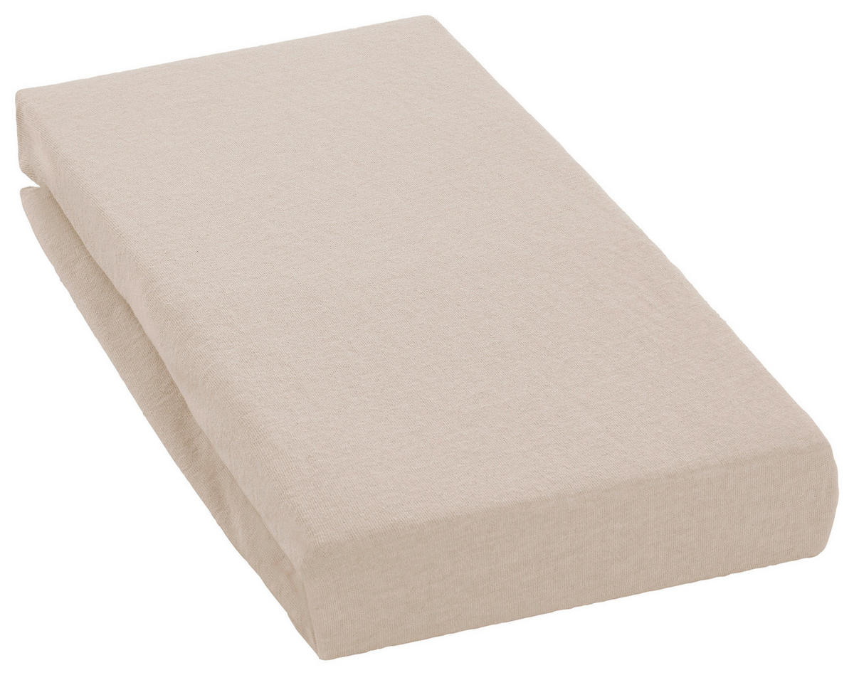 Spannbetttuch Jersey Spannbetttuch_Jersey 150x200cm - sand (150,00/200,00cm) - oh cosy