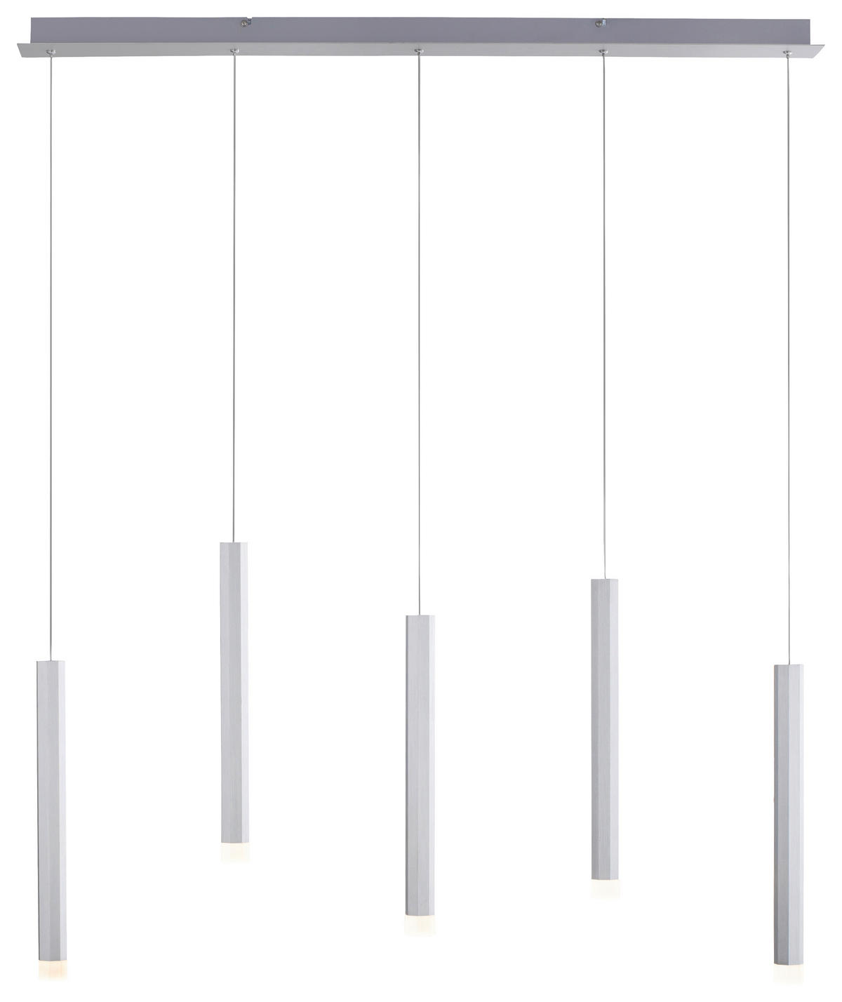 Just Light LED-Pendelleuchte BRUNO 15205-95 Alu Eisen Aluminium B/H/T: ca. 100x120x8 cm 5.0 Brennstellen BRUNO - Alu (100,00/120,00/8,00cm) - Just Light