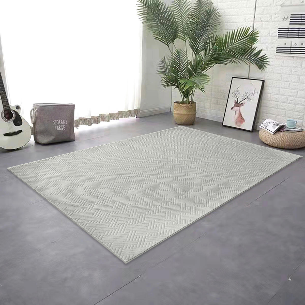 Fellimitat Monaco silber B/L: ca. 160x230 cm Monaco - silber (160,00/230,00cm)